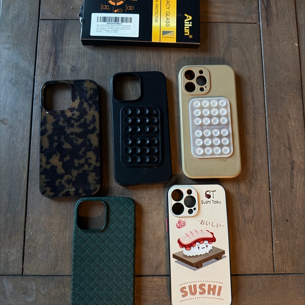 13 pro max phone cases and one privacy screen protector